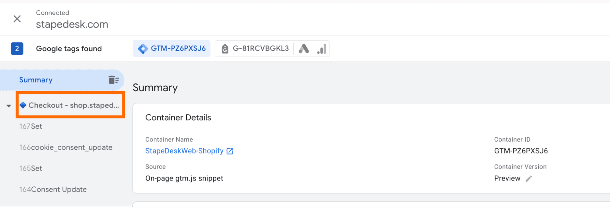 GTM Preview and Debug