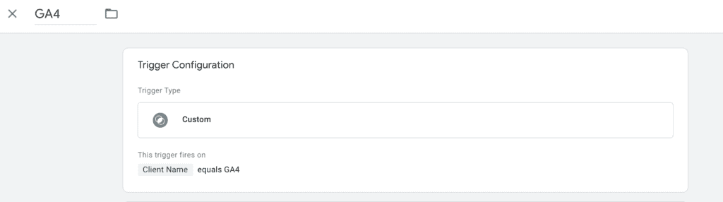 ga4 trigger configuration custom