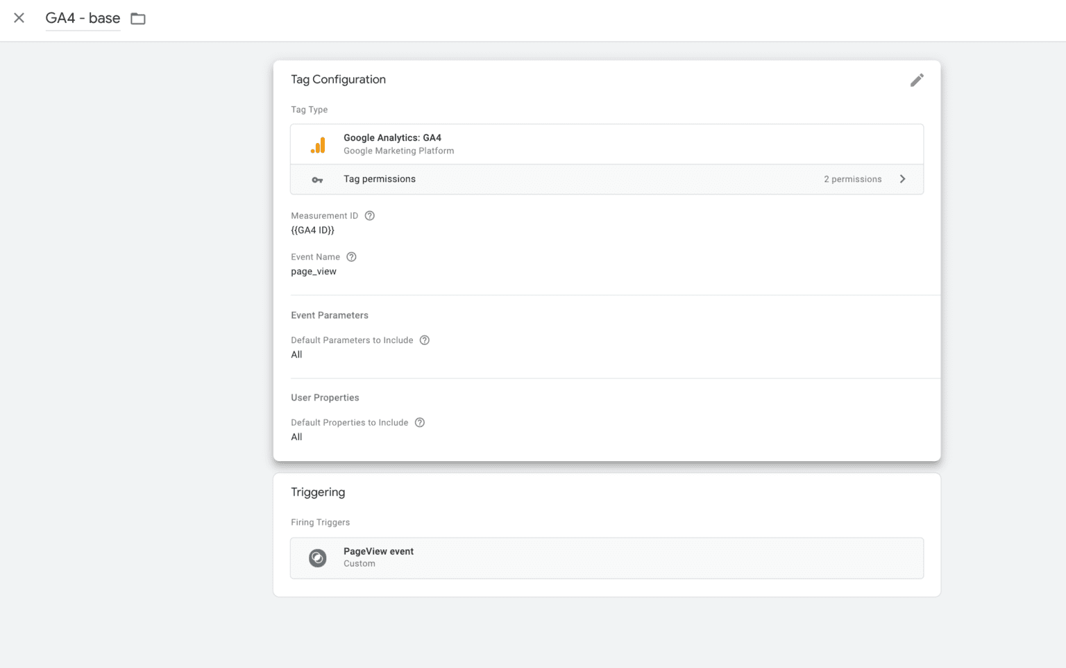 tag configuration