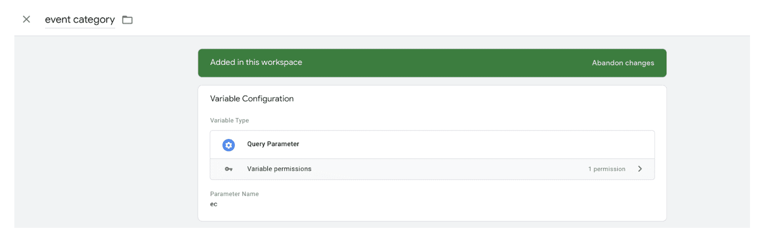 variable configuration