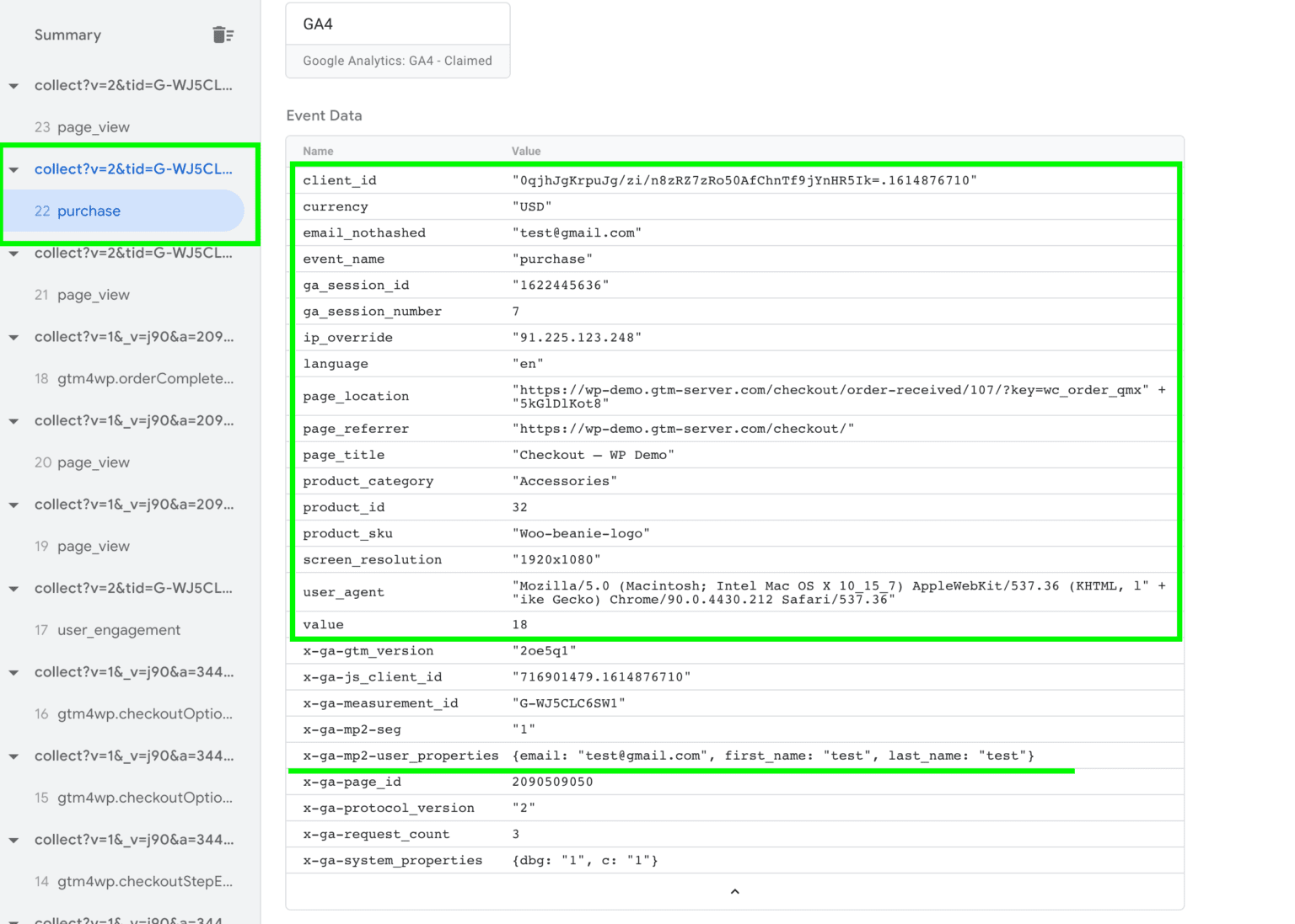 web and server container