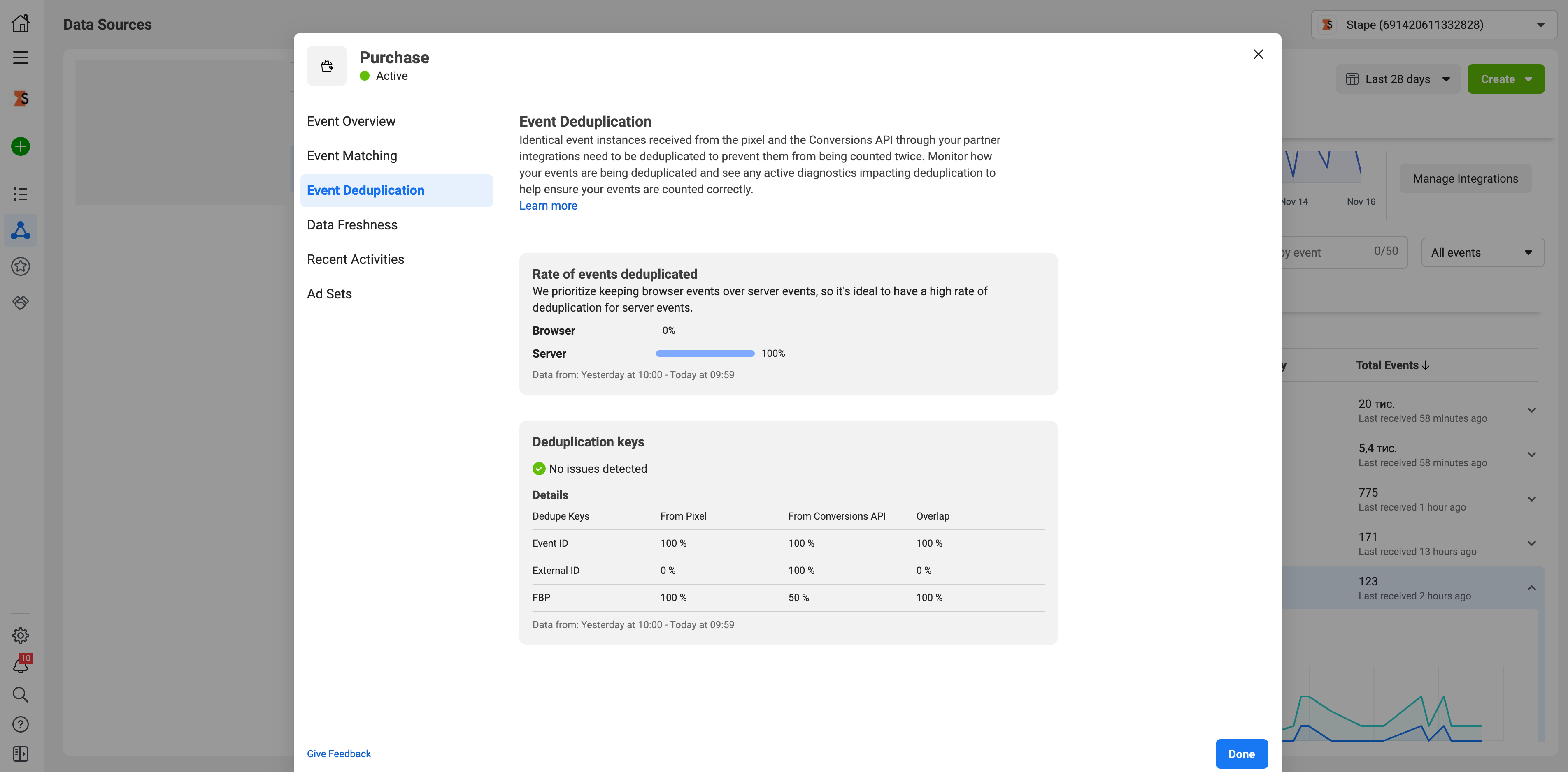 facebook conversion API deduplication