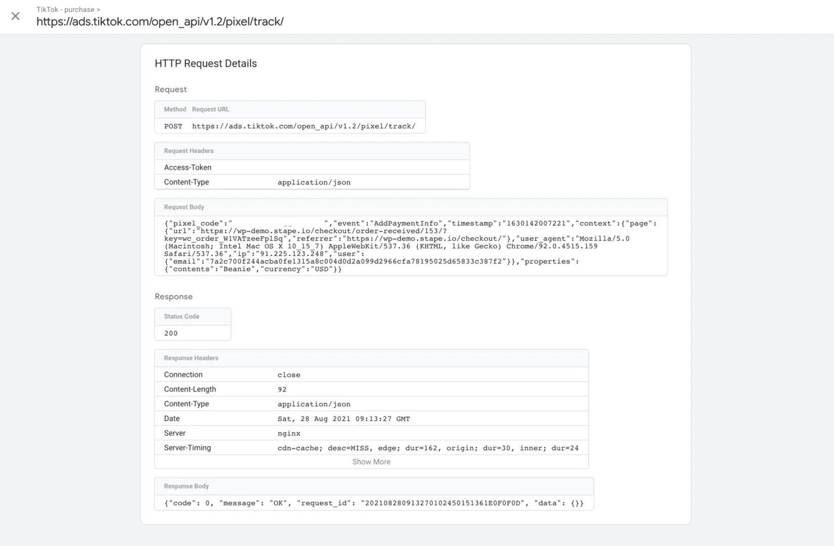 http request details