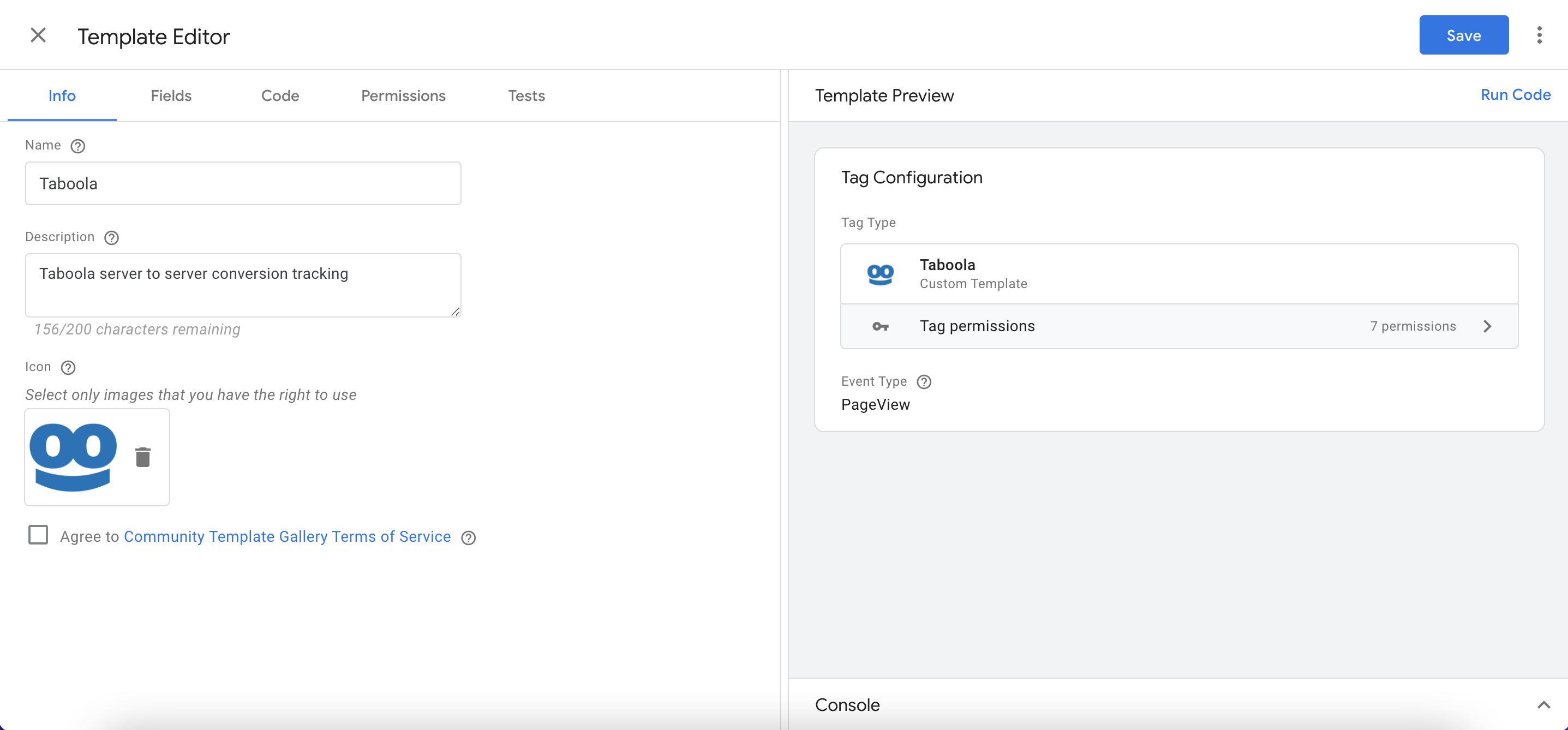 taboola s2s integration