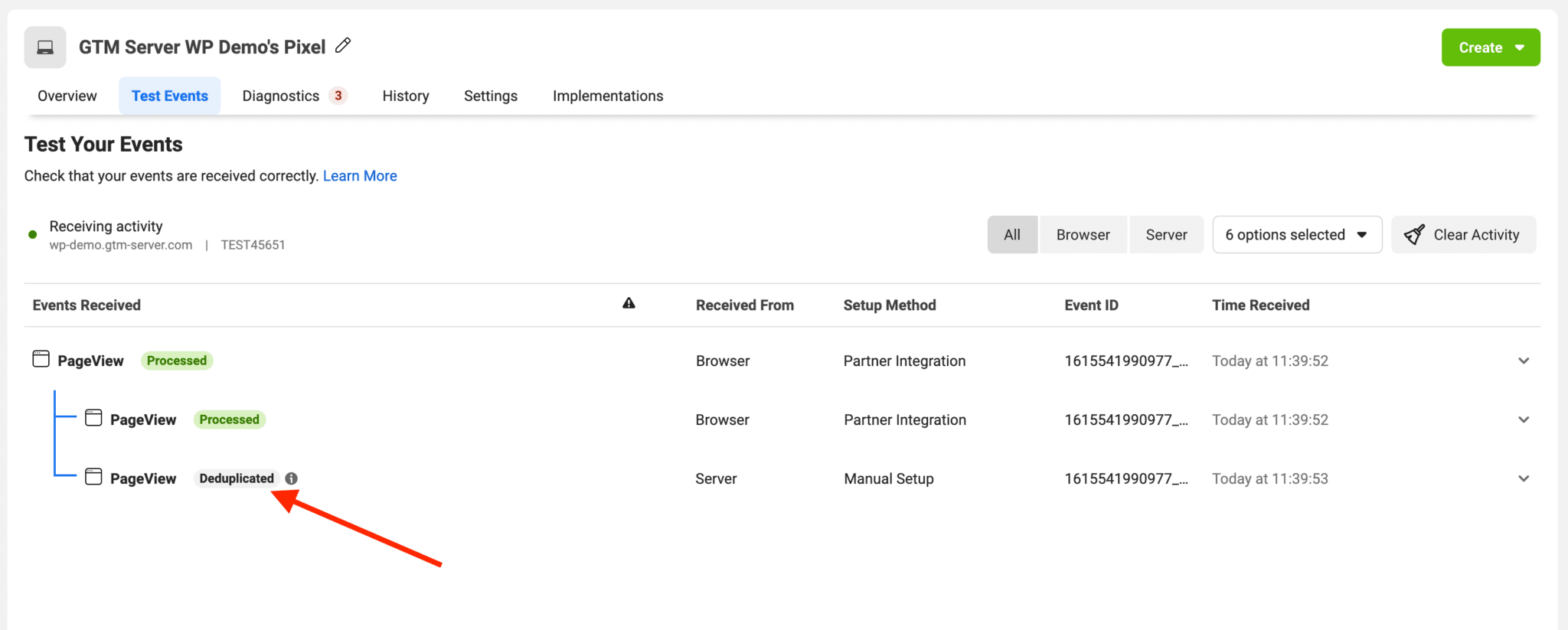 pageview deduplication