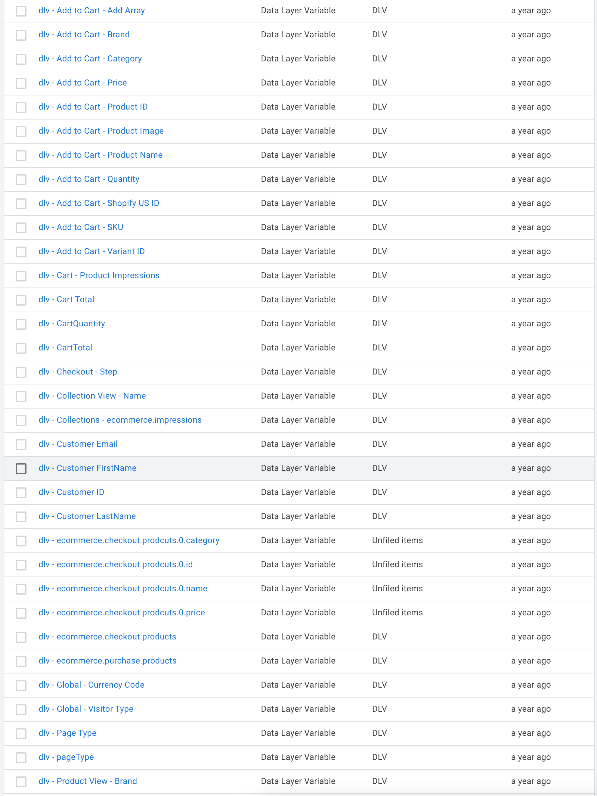 in web gtm container the data layer