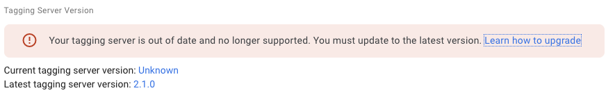 your tagging server is out of date.