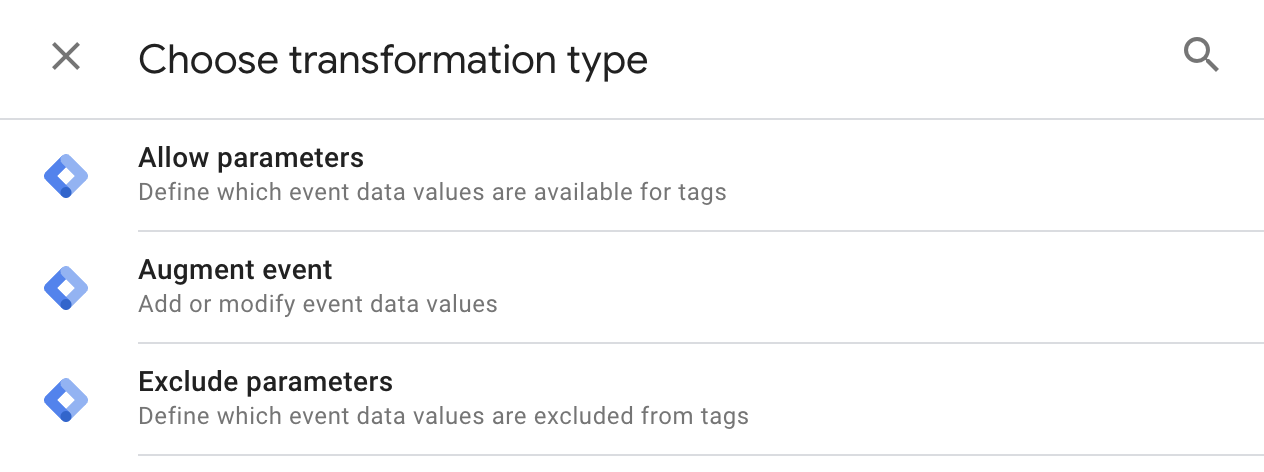 transformations in server google tag manager