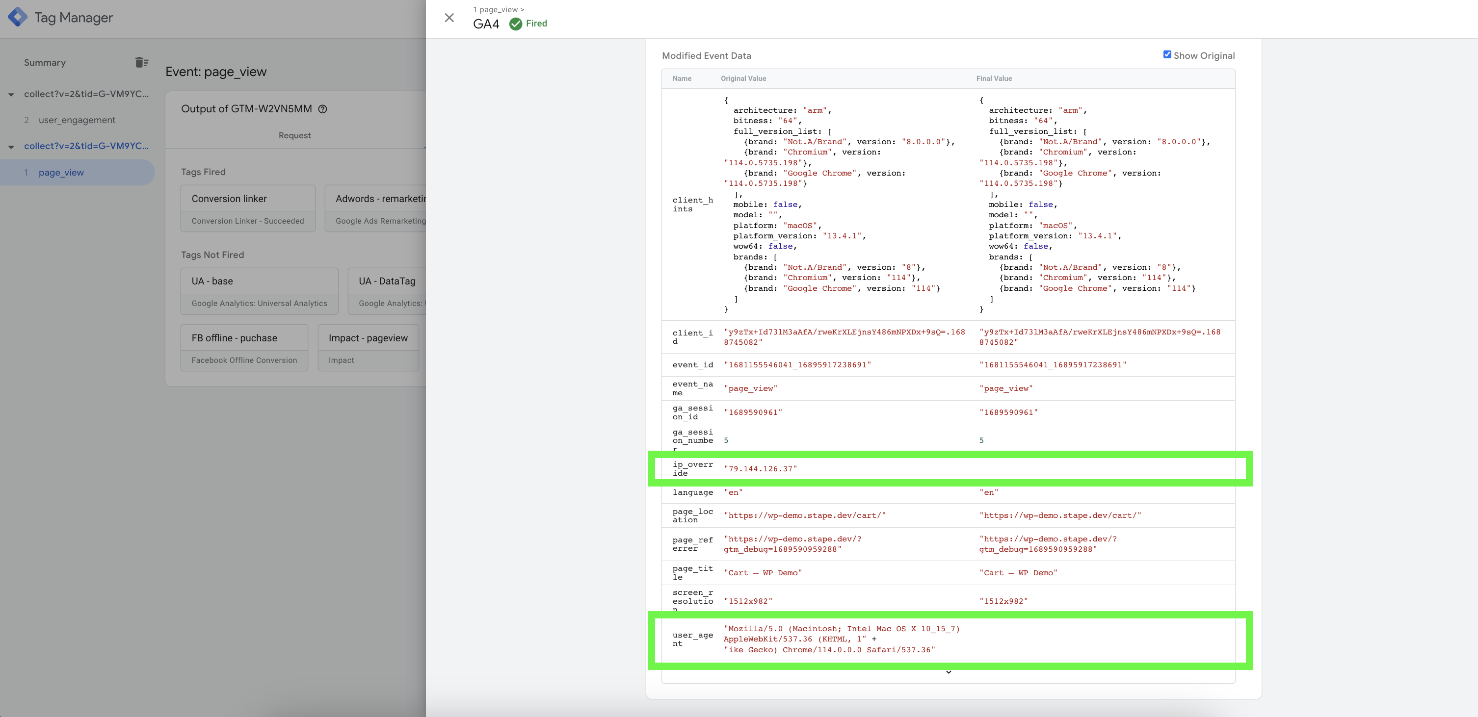 debug transformations