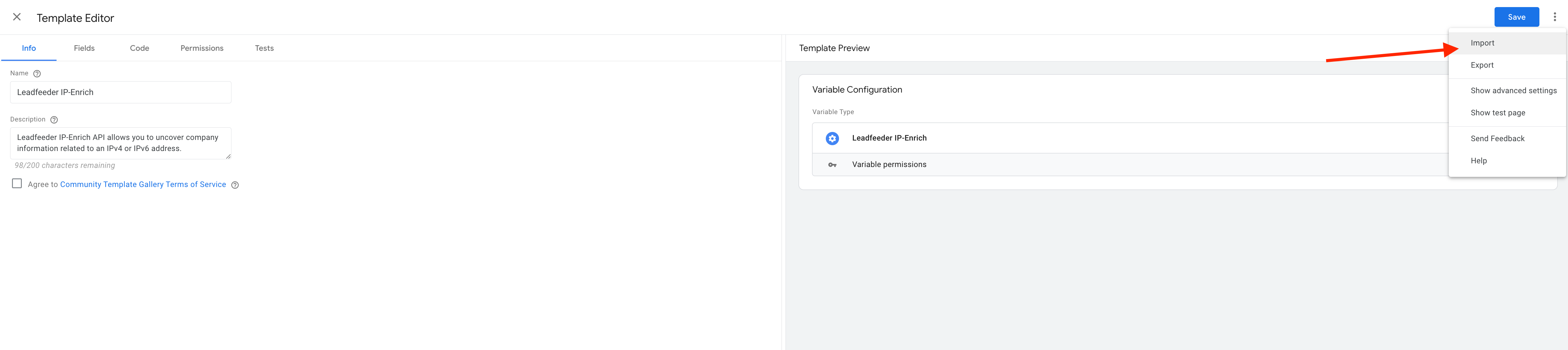 leadfeeder variable by stape