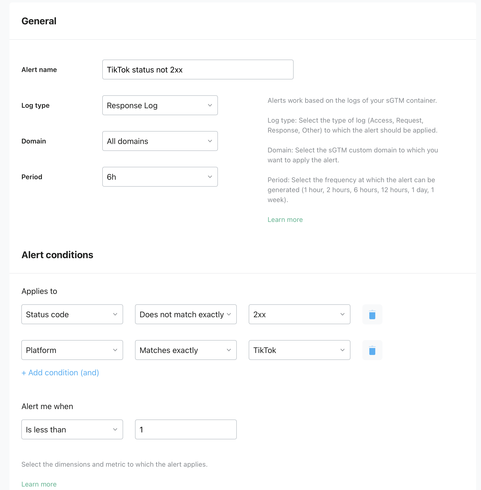 Monitoring feature from stape.io