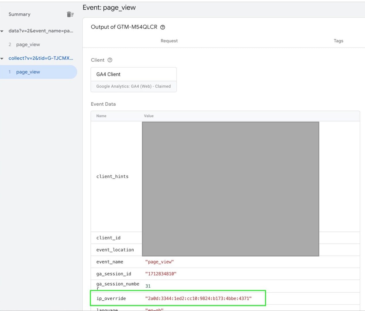 Send IPv6 for events with Stape