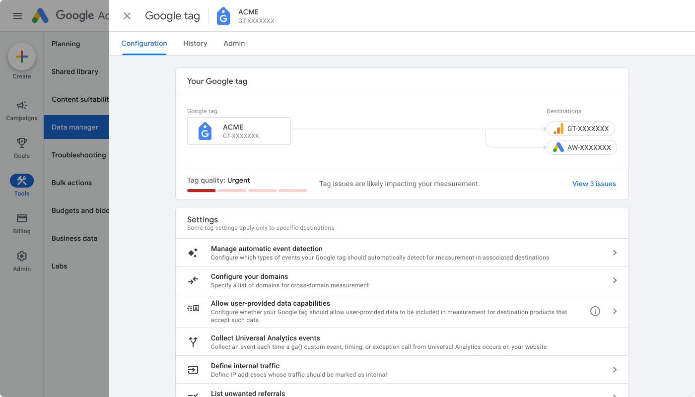 tag quality in google tag manager - stape