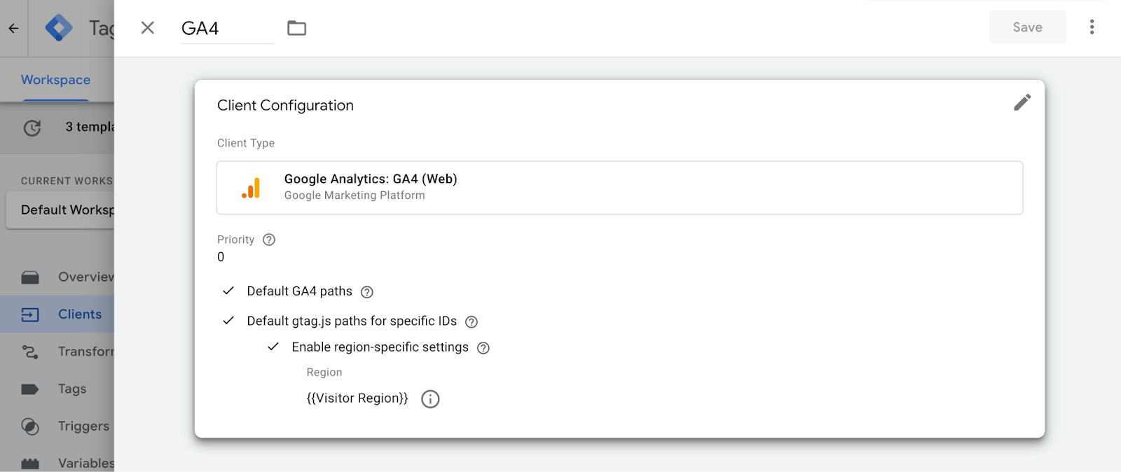 Create Google Analytics 4 client in&nbsp;server&nbsp;GTM container