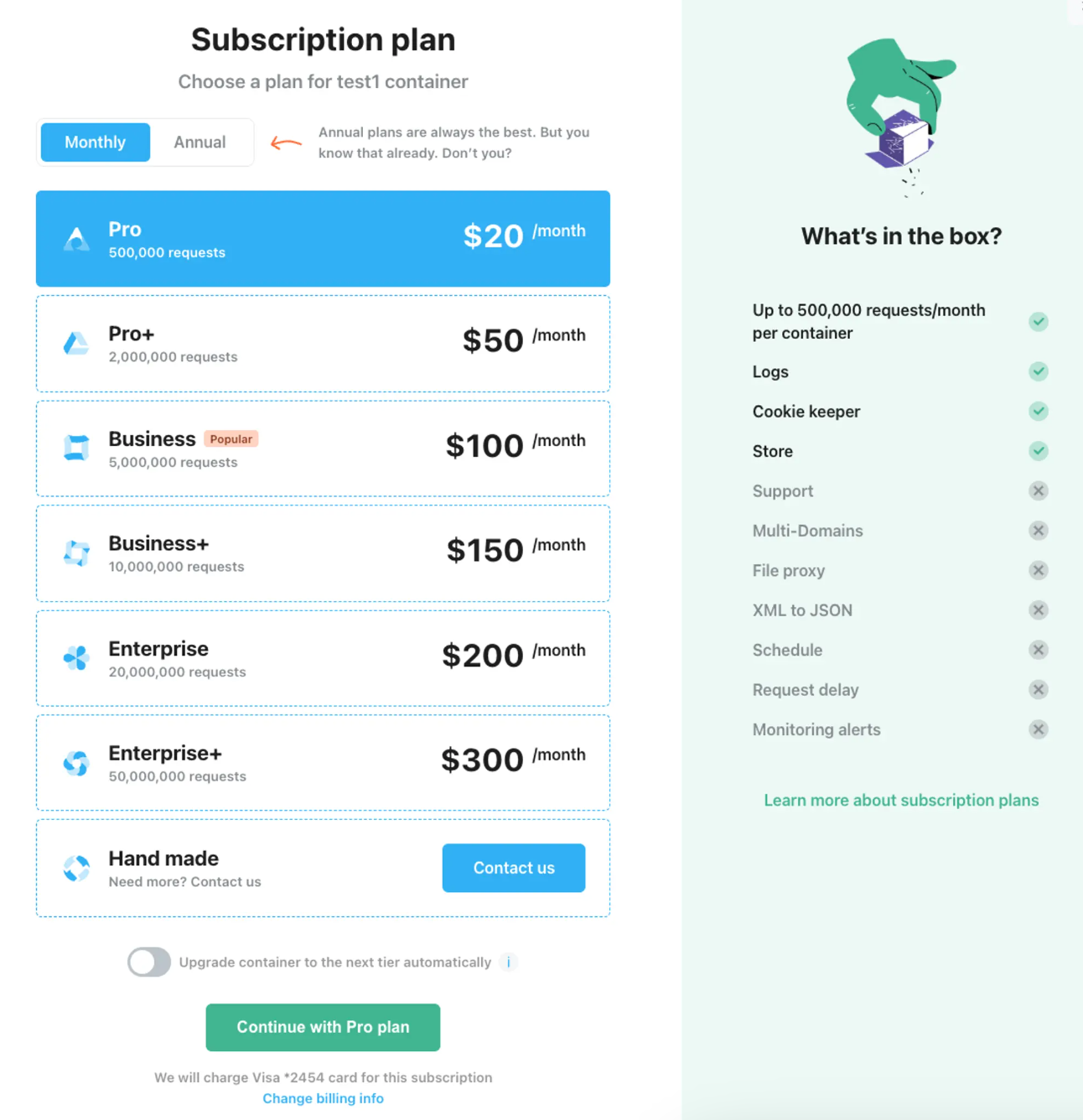 stape pricing plans