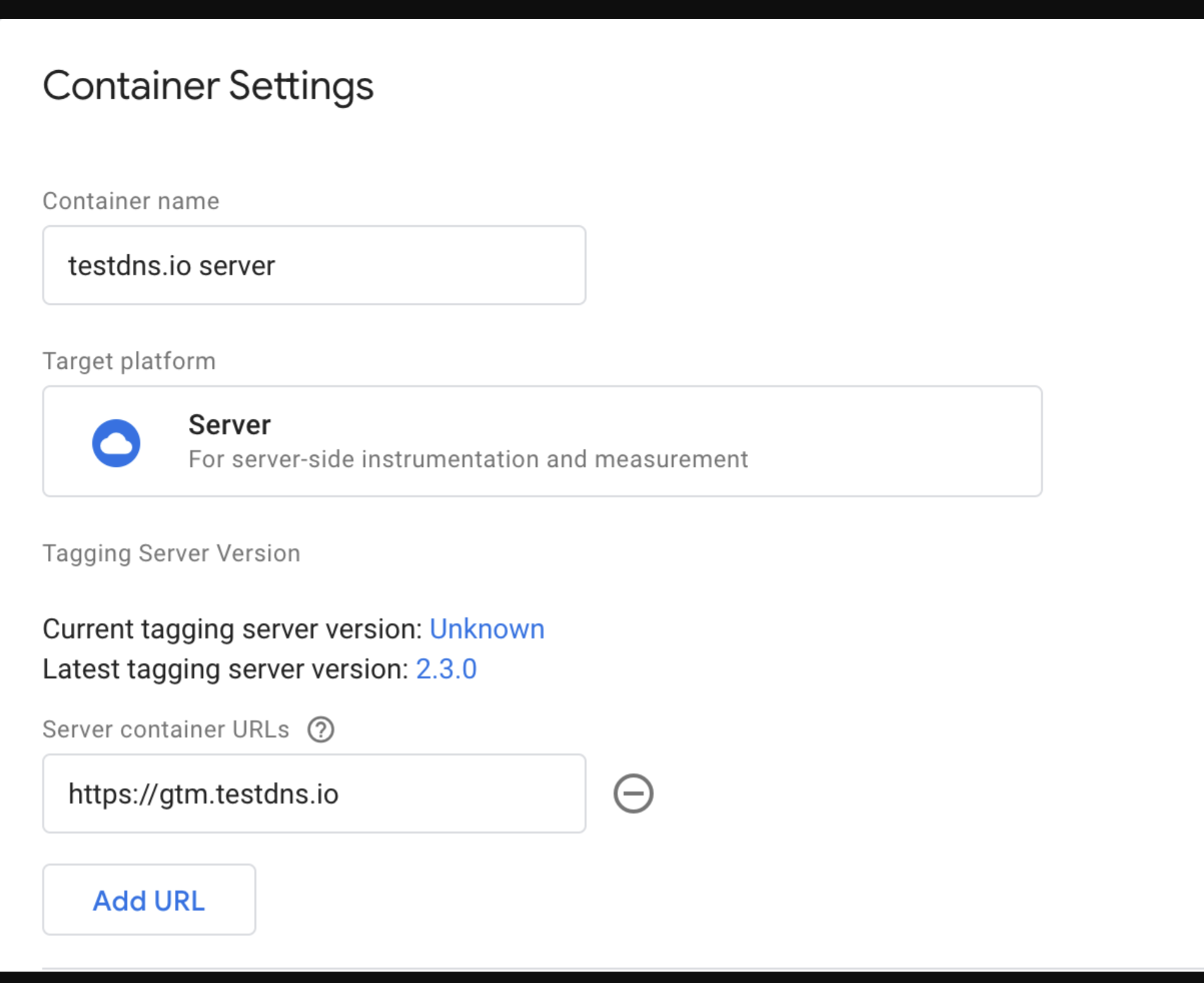 Custom domain in GTM container