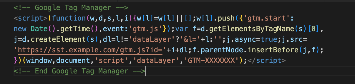 update google tag manager script