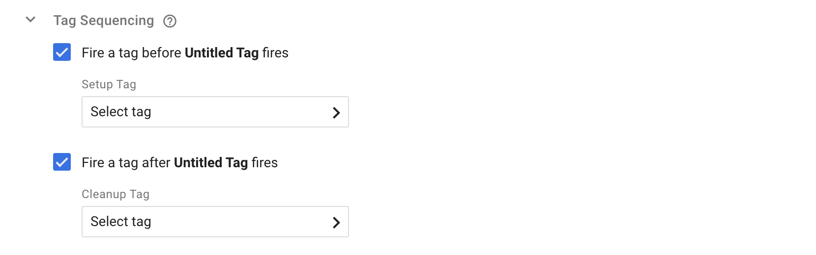 Tag sequencing