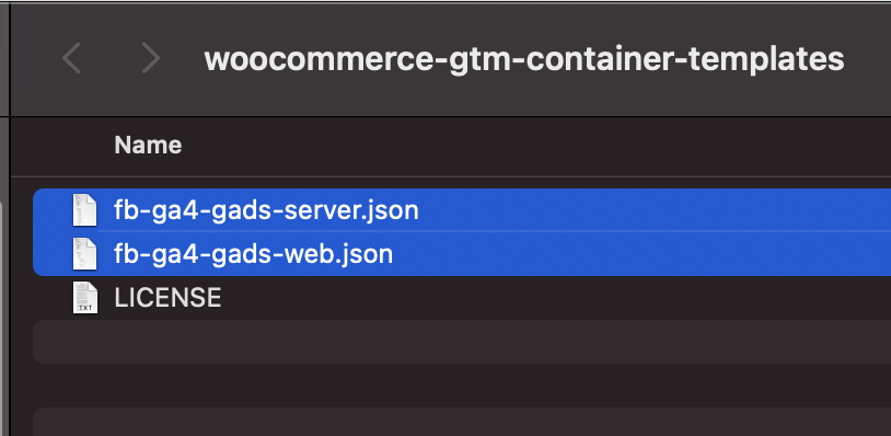 woocommerce gtm container templates