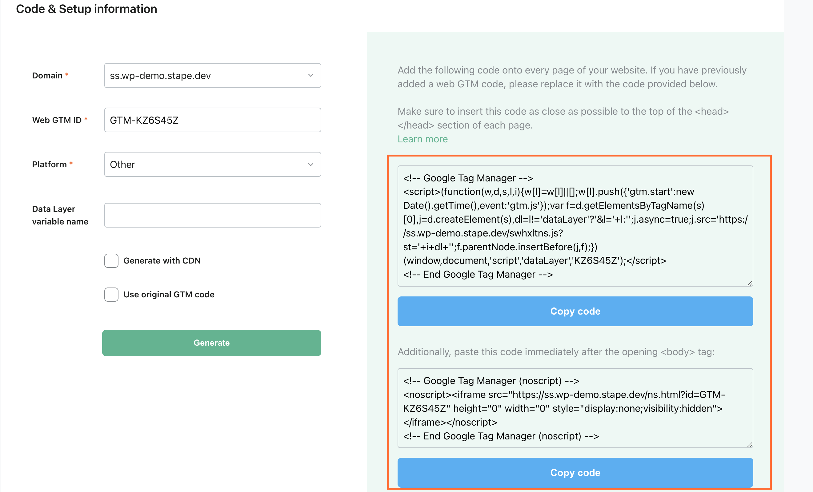 Codes for custom loader