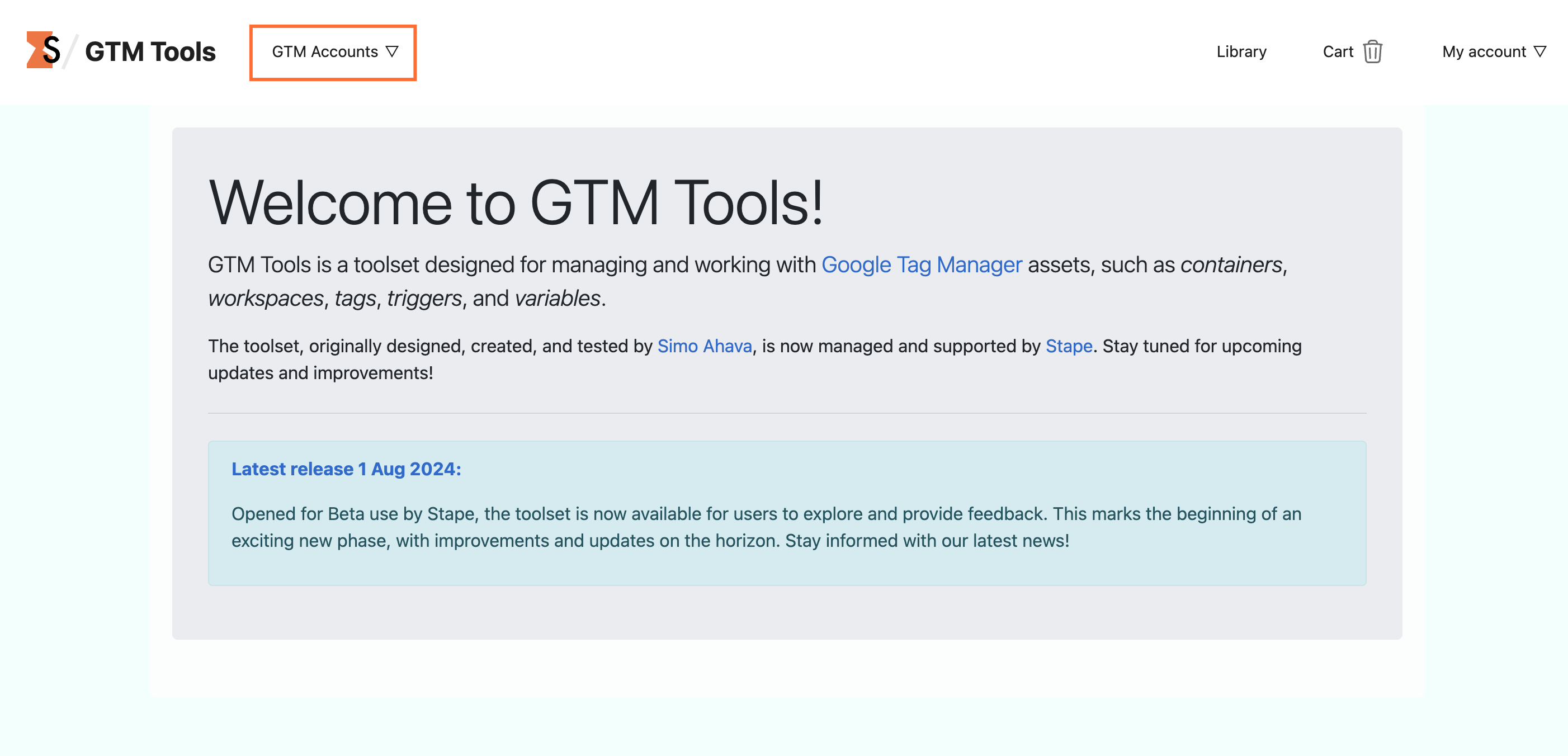 Accounts in GTM Tools