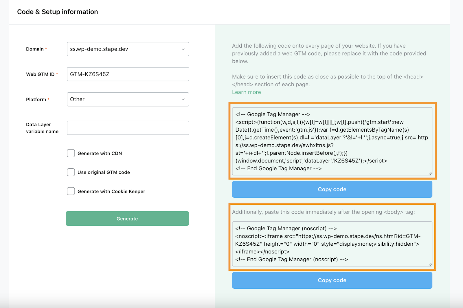 copy custom loader code