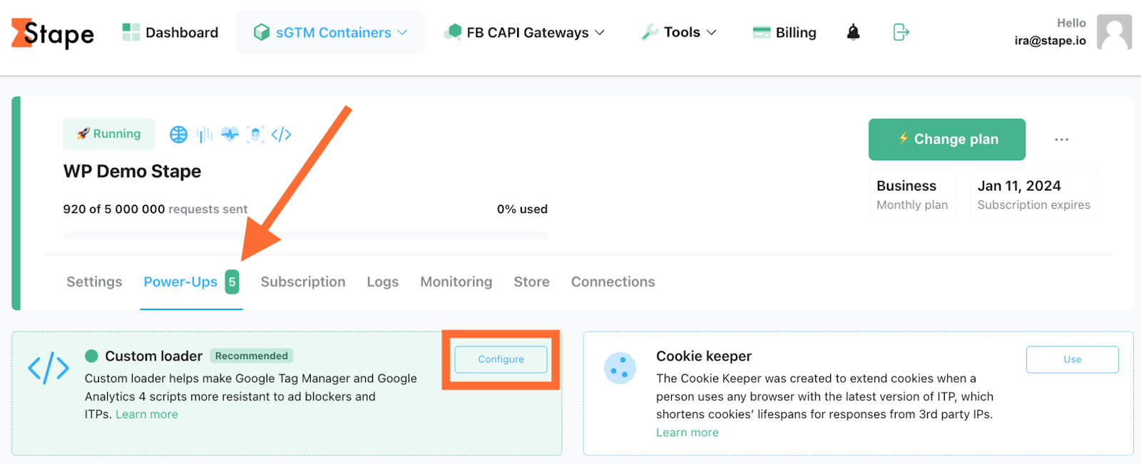 Custom Loader&nbsp;and click&nbsp;Configure