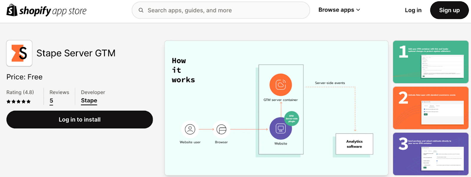 Configure Stape Server GTM app for Shopify