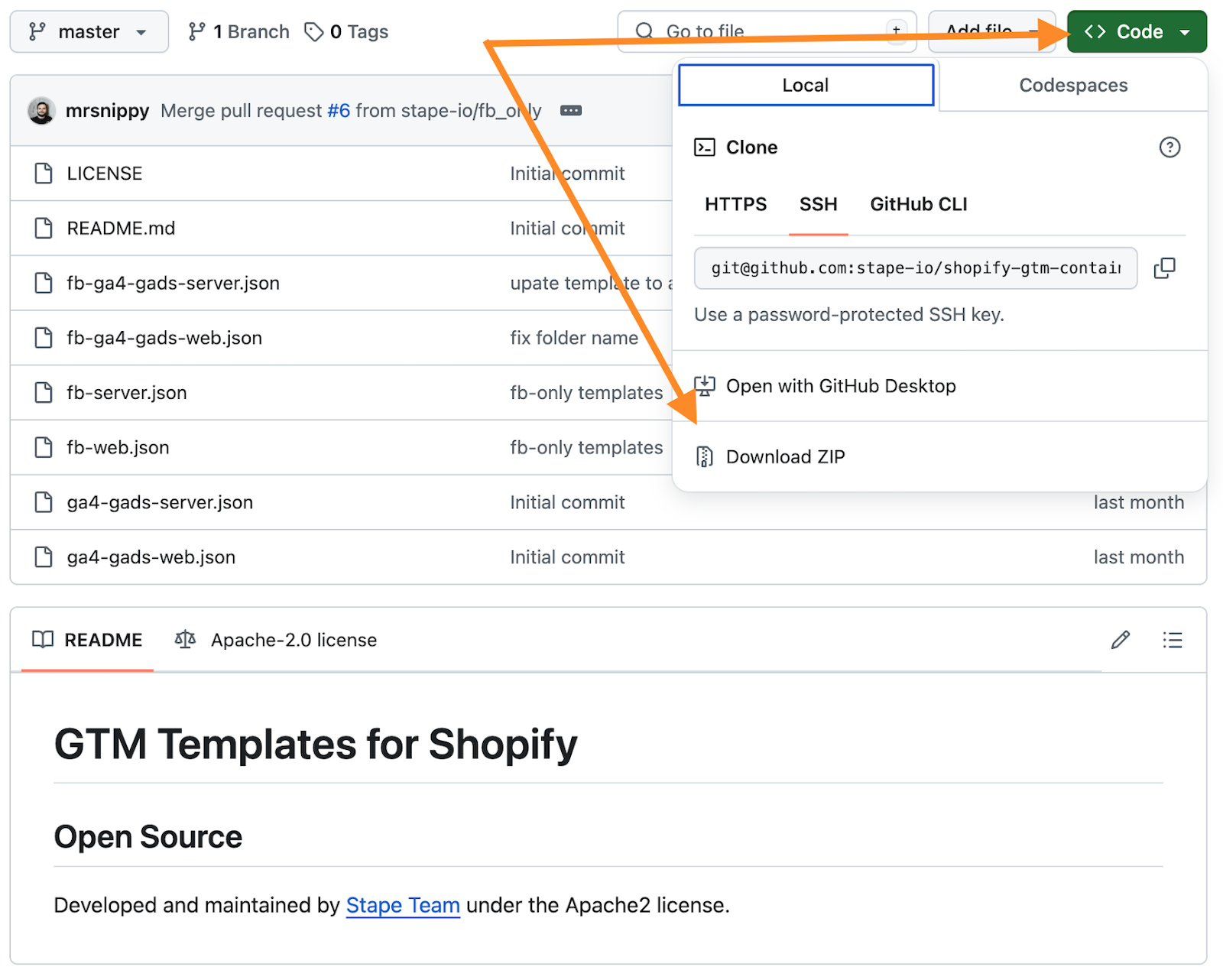 GTM templates for Shopify