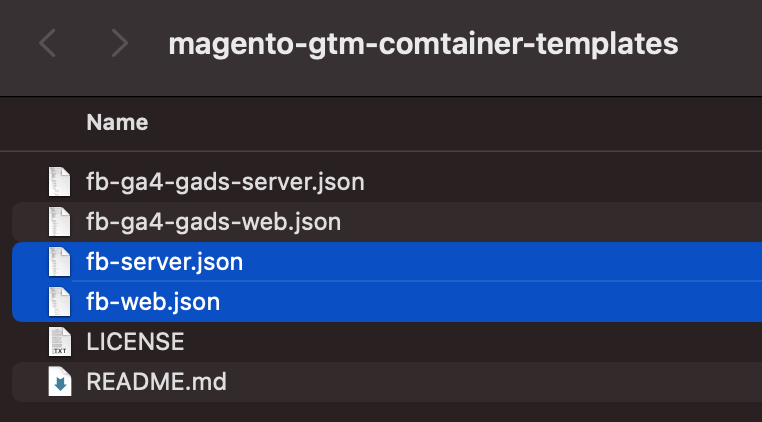 GTM templates for magento