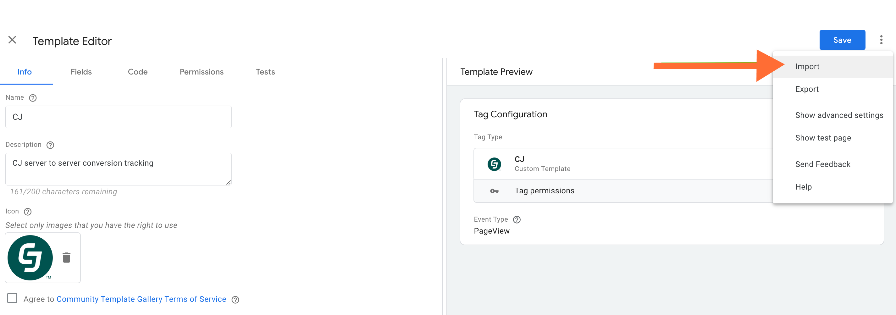 cj tag for server google tag manager by stape