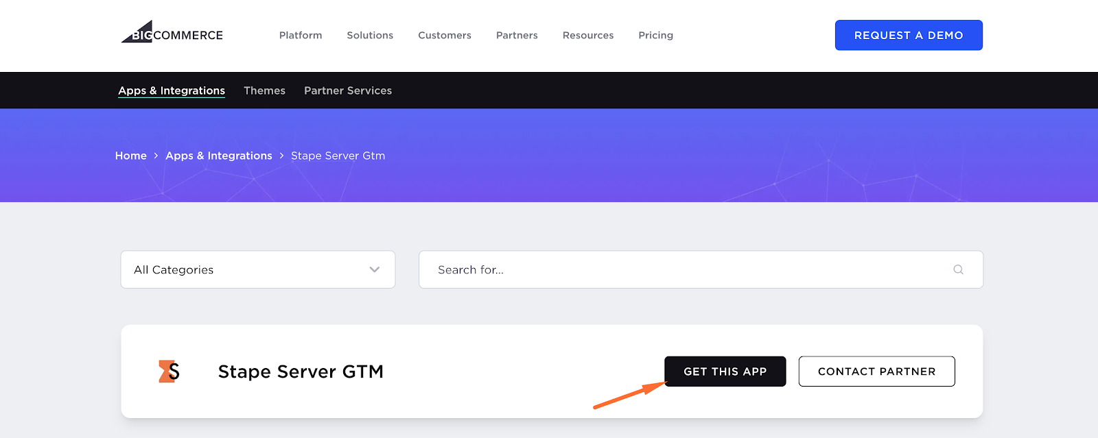 Stape Server GTM BigCommerce app