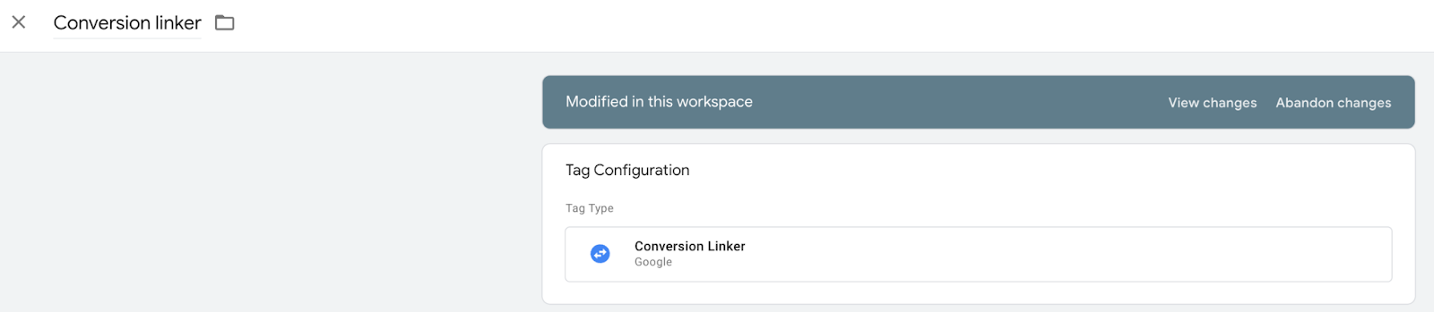 Conversion Linker tag