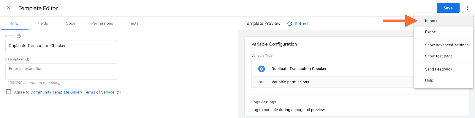 Duplicate Transaction Checker variable