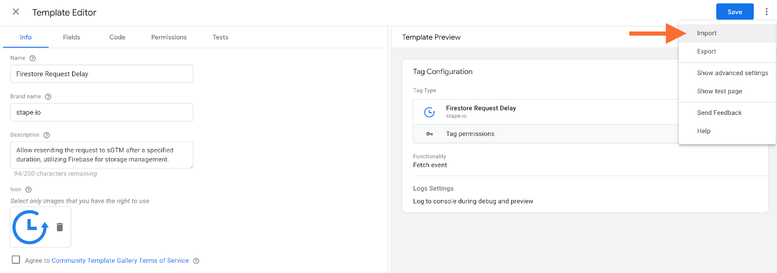 How to install Firestore Request Delay tag for Google Tag Manager server container