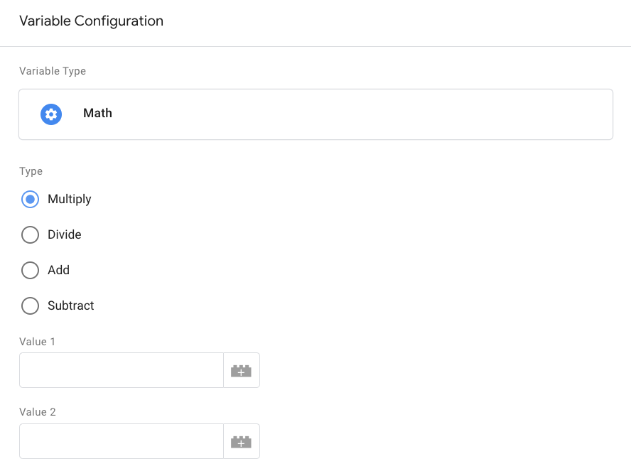 Math variable for Google Tag Manager server container