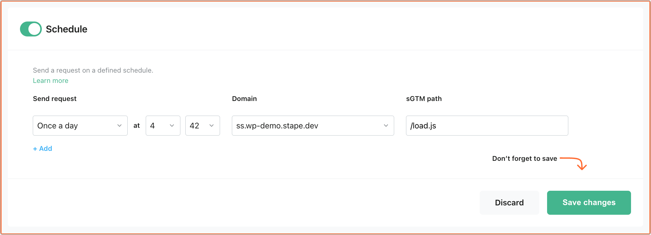 Schedule power-up configuration