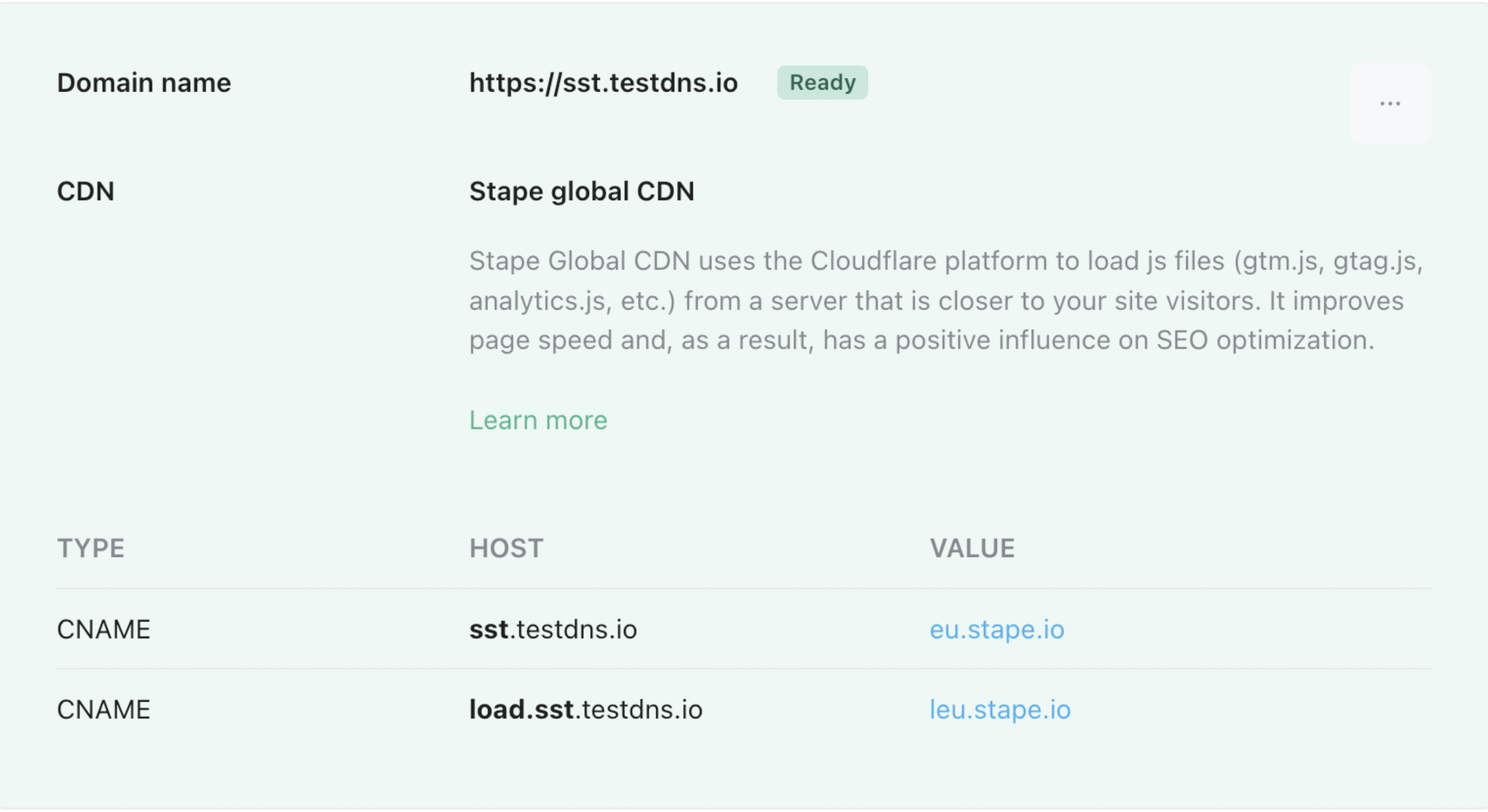 set up custom domain server side tagging&nbsp;