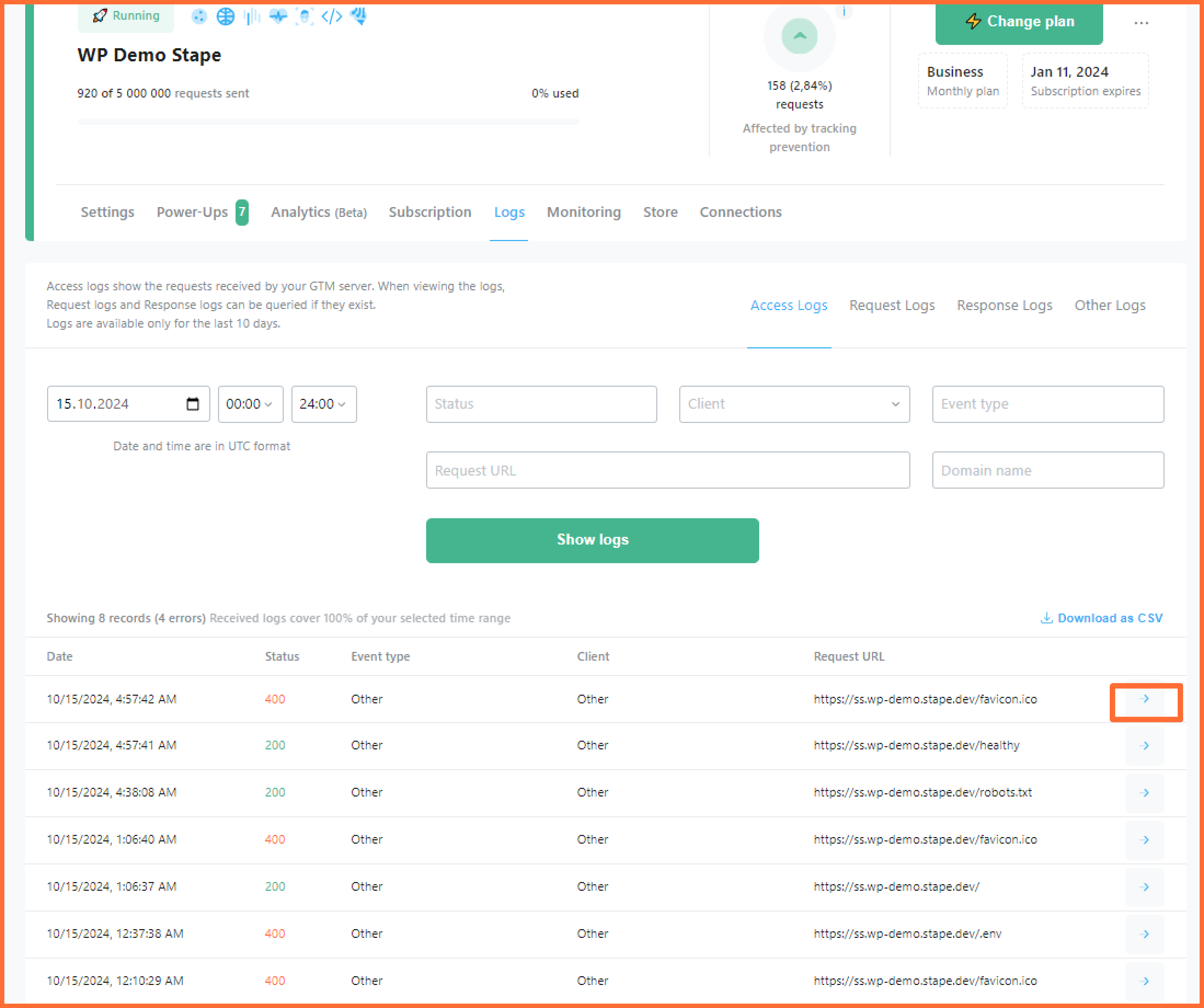 Access Logs