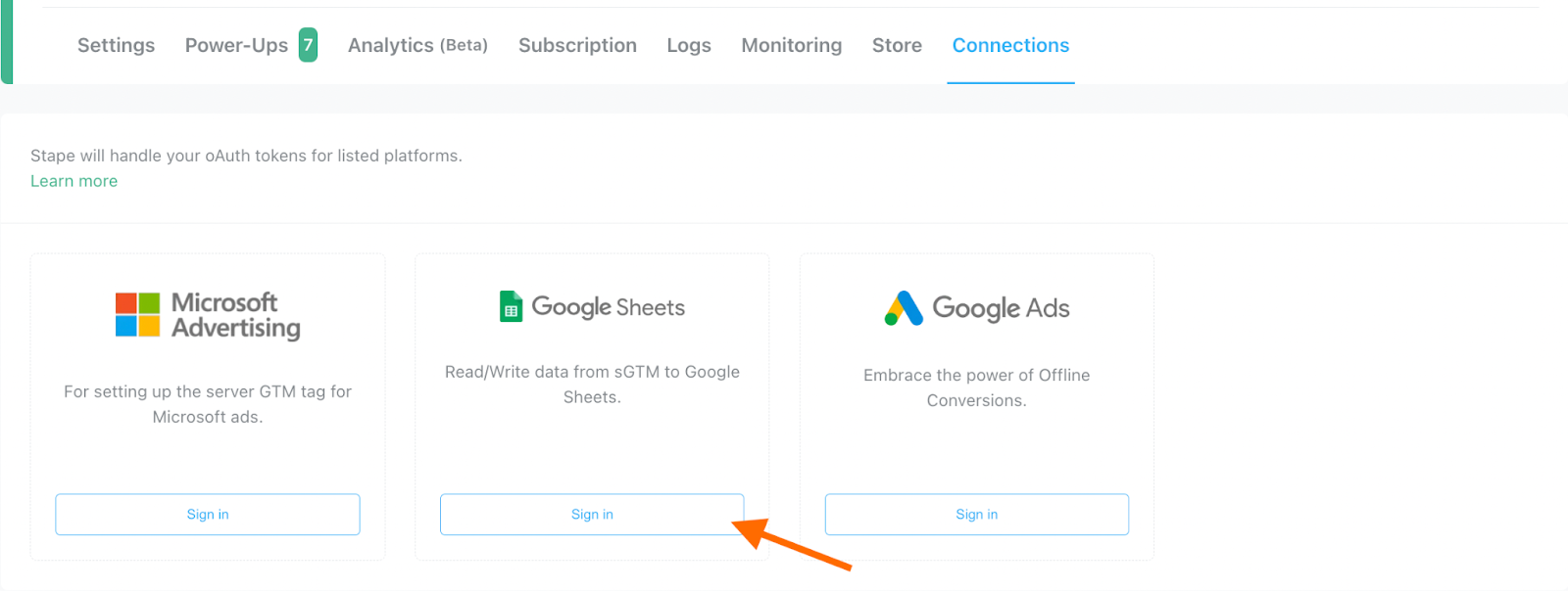 Google Sheets Connection