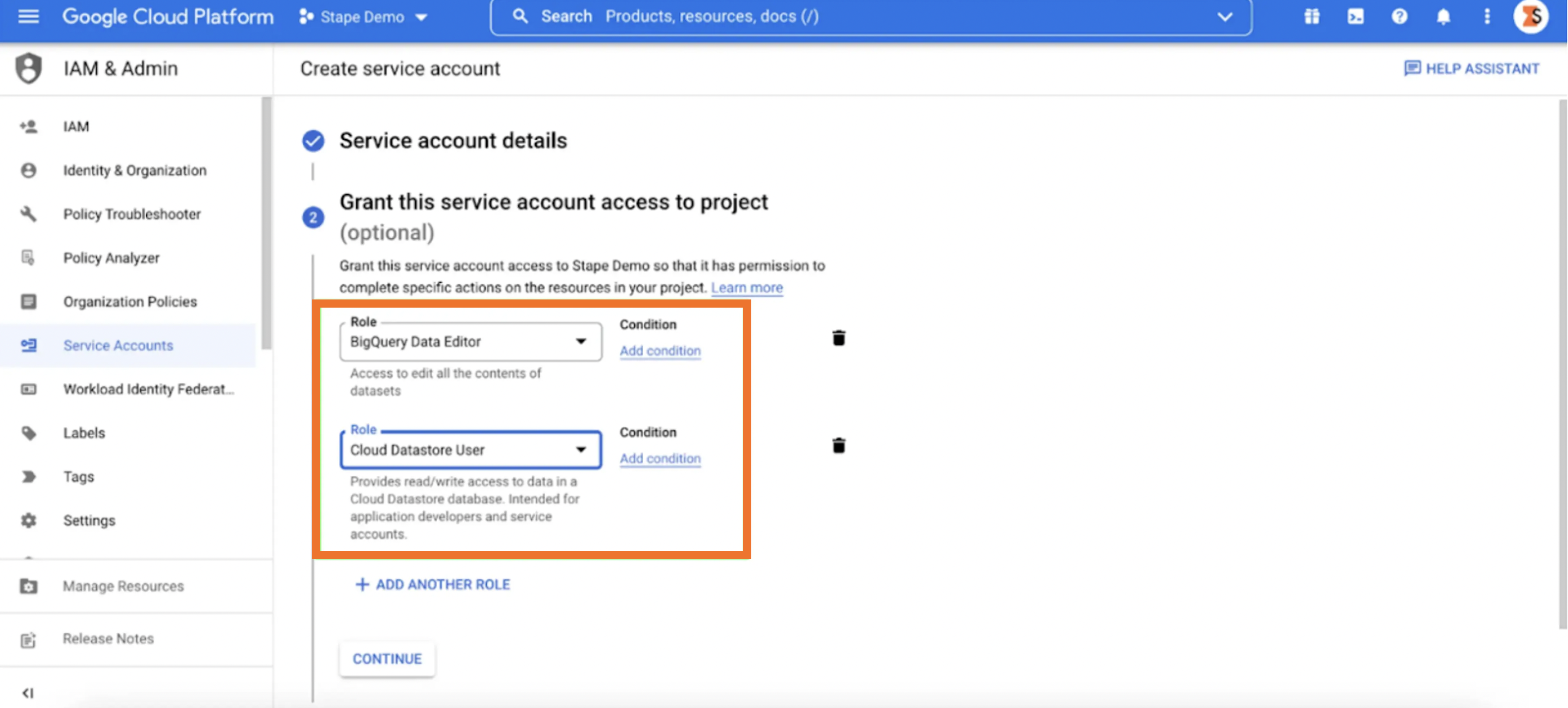 google service account