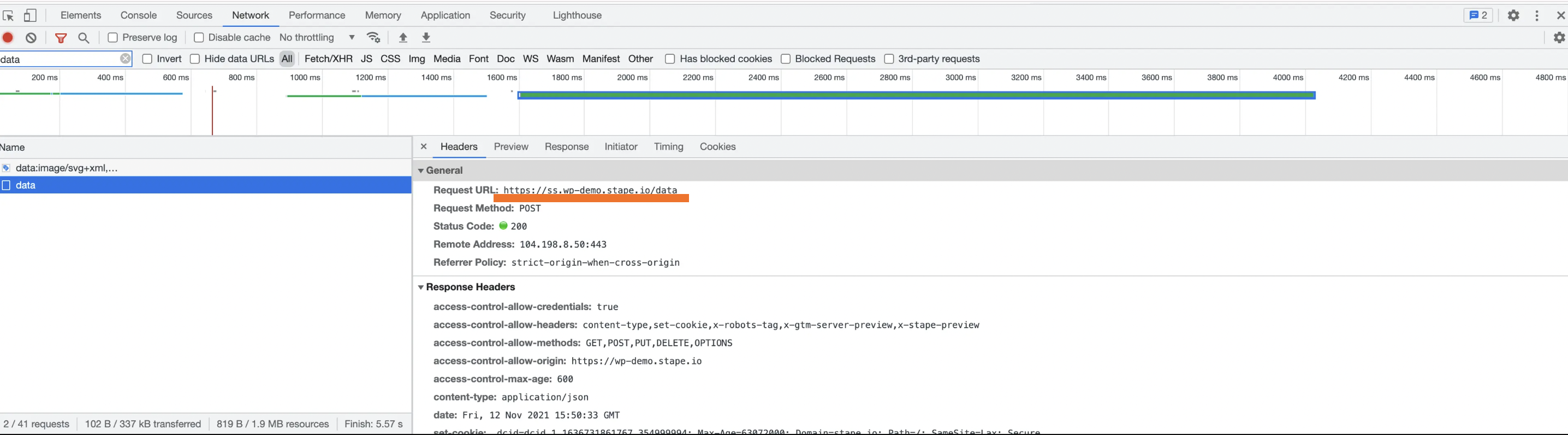 request path data tag