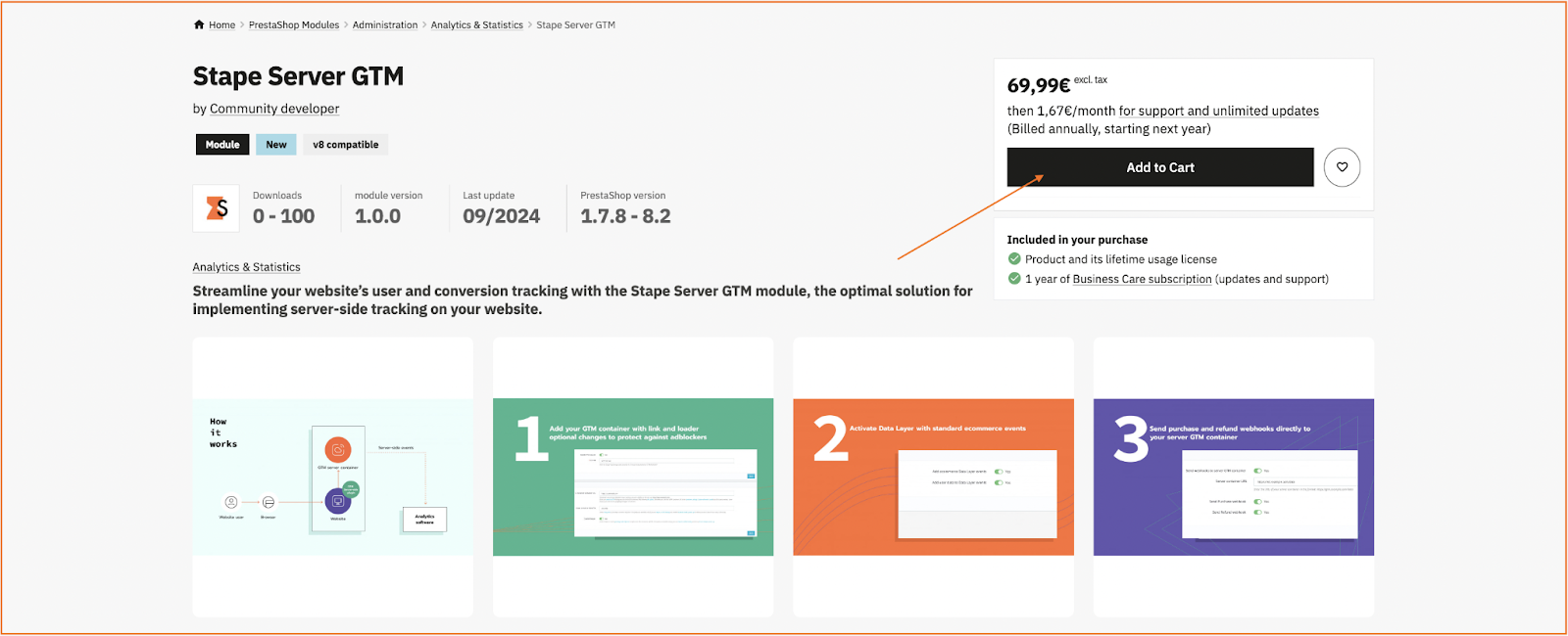 Configure Stape Server GTM module for PrestaShop