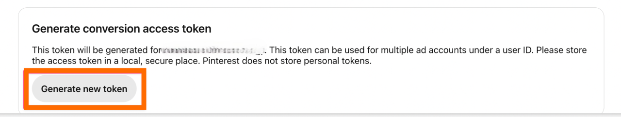 Generate access token