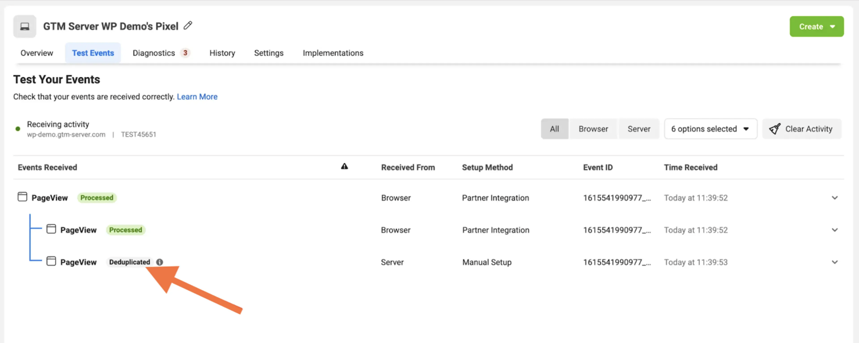 pageview deduplication