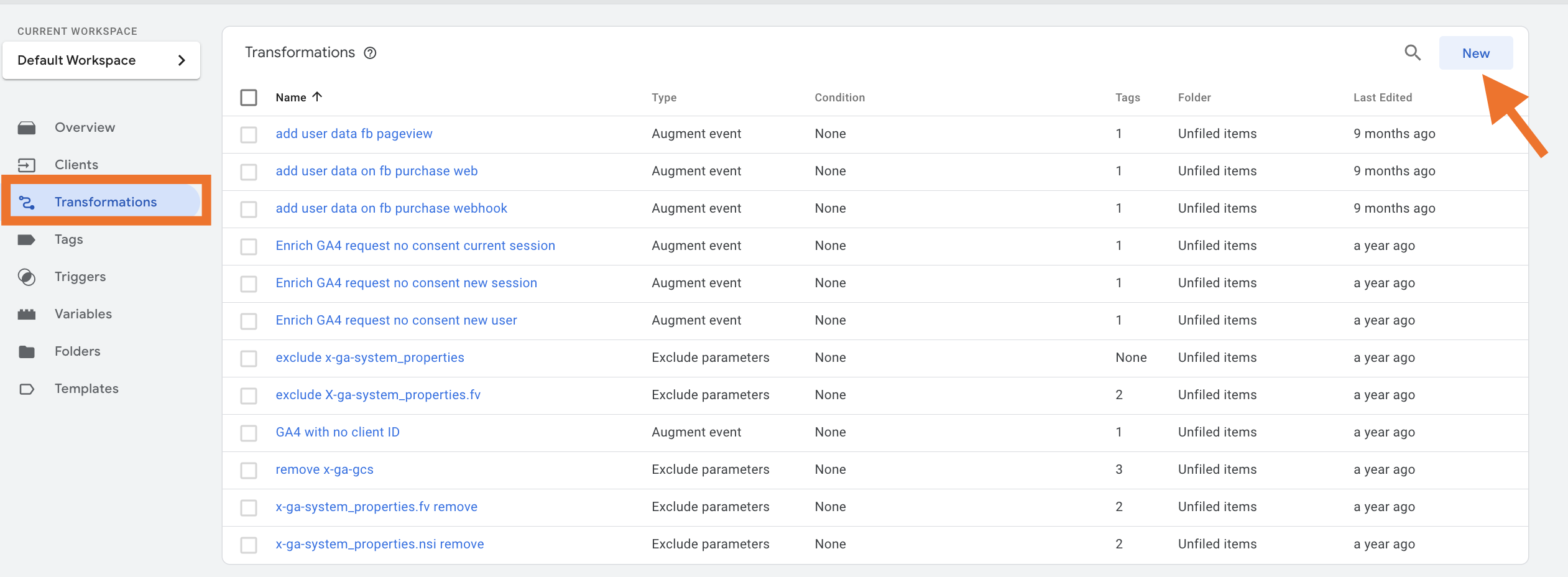 Transformations in server GTM