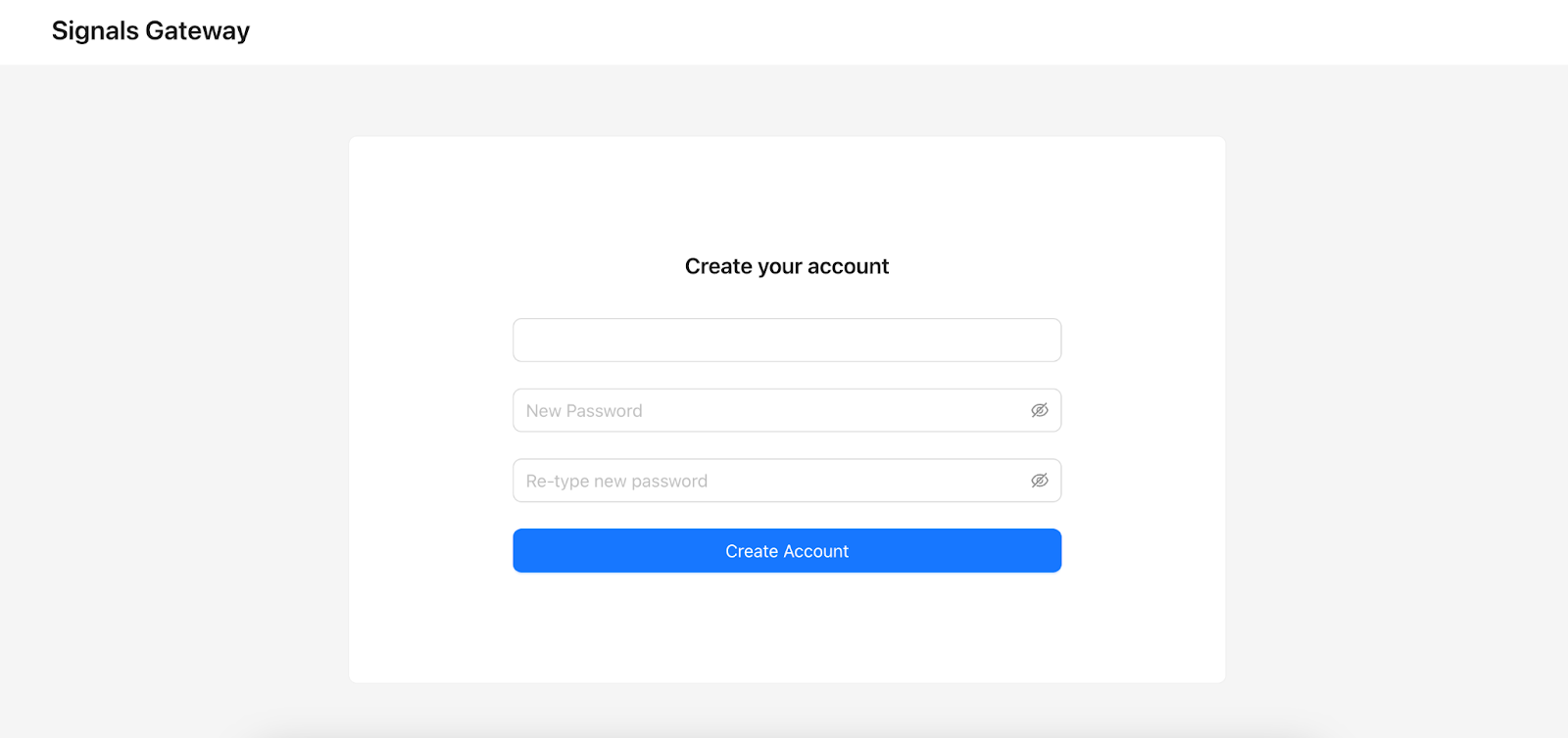 Configure Signals Gateway