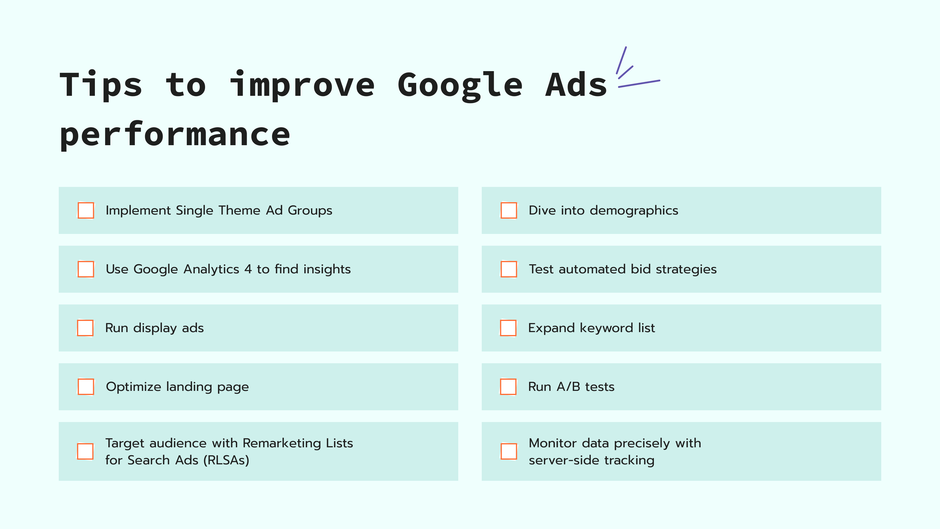 Google Ads optimization checklist