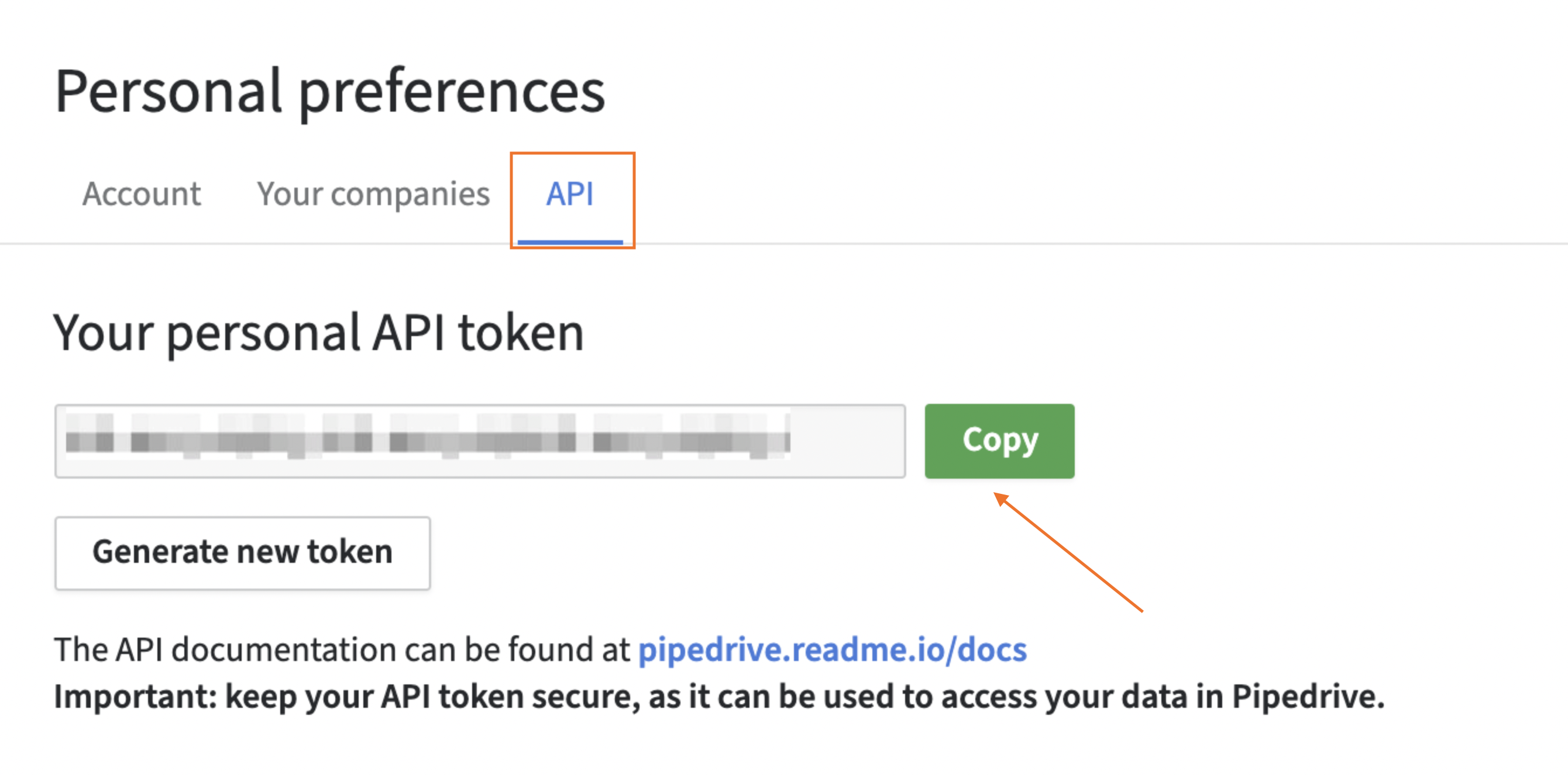 
Add API Token