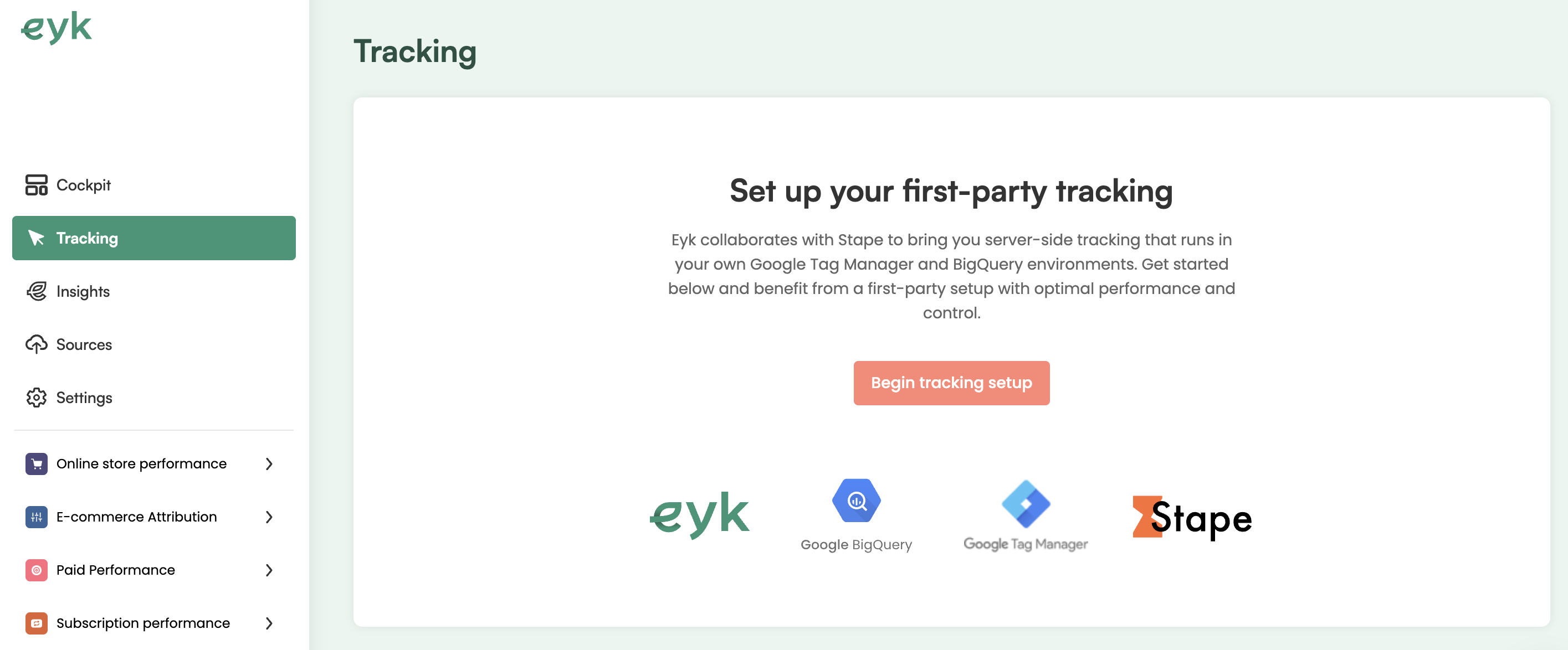 integration of Stape hosting into Eyk platform